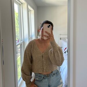 glassons beige cardigan sweater